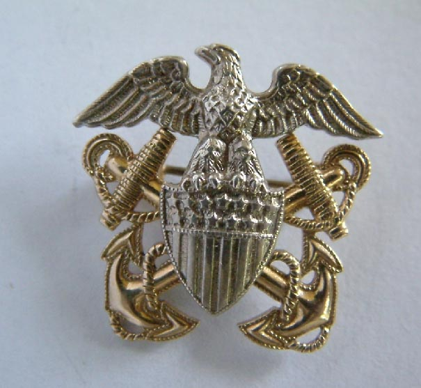 WW2 .925 sterling silver US Navy brooch pin